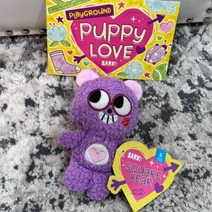 Bark ‘Square Bear’ Purple Plush Dog Toy